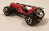 2001 Hot Wheels First Editions Old No. 3 Red Die Cast Toy Race Car Vehicle