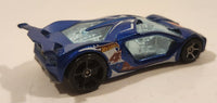 2014 Hot Wheels HW Race Team Track Stars Impavido 1 Blue Die Cast Toy Car Vehicle