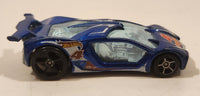 2014 Hot Wheels HW Race Team Track Stars Impavido 1 Blue Die Cast Toy Car Vehicle