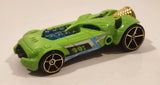 2010 Hot Wheels Criss Cross Crash Rocket Fire Green Die Cast Toy Car Vehicle