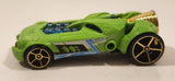 2010 Hot Wheels Criss Cross Crash Rocket Fire Green Die Cast Toy Car Vehicle