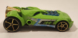 2010 Hot Wheels Criss Cross Crash Rocket Fire Green Die Cast Toy Car Vehicle