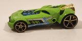 2010 Hot Wheels Criss Cross Crash Rocket Fire Green Die Cast Toy Car Vehicle