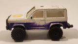 Vintage Unbranded Ford Bronco II Grand Prix 28th Anniversary White and Purple Die Cast Toy Car Vehicle