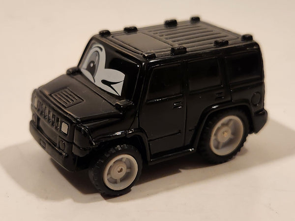 PM26 Hummer Style Black Pullback Plastic Toy Car Vehicle with Eyes