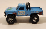 1983 Matchbox 4x4 Mini Pick Up Truck Light Blue Die Cast Toy Car Vehicle