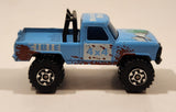 1983 Matchbox 4x4 Mini Pick Up Truck Light Blue Die Cast Toy Car Vehicle