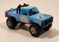 1983 Matchbox 4x4 Mini Pick Up Truck Light Blue Die Cast Toy Car Vehicle