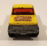 Vintage 1973 Lesney Matchbox Rolamatics No. 57 Wild Life Truck Ranger Yellow Die Cast Toy Dump Truck Vehicle