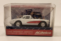 Kinsmart 1957 Chevrolet Corvette AC Delco White Pull Back Die Cast Toy Car Vehicle New in Box (Copy)