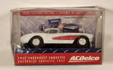 Kinsmart 1957 Chevrolet Corvette AC Delco White Pull Back Die Cast Toy Car Vehicle New in Box (Copy)