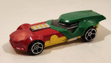 2012 Hot Wheels DC Comics Batman Robin Red Yellow Green Die Cast Toy Car Vehicle