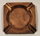 Vintage Native Aboriginal Totem Pole Engraved Copper Metal Cigarette Ashtray