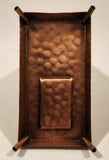 Vintage MCM Gregorian Cigarette Holder Hammered Copper Metal Smokers Stand