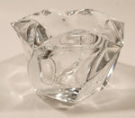 Vintage Diamond Shaped Heavy Crystal Glass Candle Holder