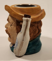 Vintage 1950s Fisherman Drunken Sailor Head Bust Ceramic Table Lighter Holder