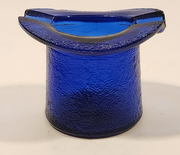 Vintage 1940s Maryland Glass Co. Cobalt Blue Glass Top Hat Shaped Ashtray