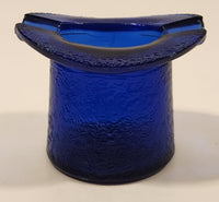 Vintage 1940s Maryland Glass Co. Cobalt Blue Glass Top Hat Shaped Ashtray