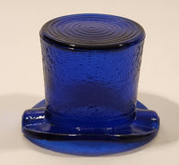 Vintage 1940s Maryland Glass Co. Cobalt Blue Glass Top Hat Shaped Ashtray