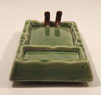 Vintage 1950s Grave with Feet Sticking Up Ceramic Ashtray Smoking Stand