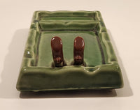 Vintage 1950s Grave with Feet Sticking Up Ceramic Ashtray Smoking Stand