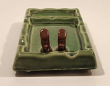 Vintage 1950s Grave with Feet Sticking Up Ceramic Ashtray Smoking Stand