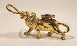 Rare Vintage Lion Shaped Gold Tone Table Lighter Bottle Opener