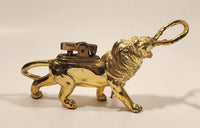 Rare Vintage Lion Shaped Gold Tone Table Lighter Bottle Opener