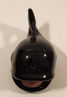 Vintage Black Whale Shaped Ceramic Ashtray Made in Japan