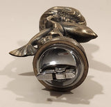 Vintage Kintaro Boy Cherub Riding Dolphin Silver Pewter Look Table Lighter