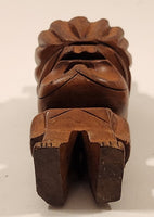 Vintage Carved Milo Wood Tiki God Table Lighter Made in Hawaii