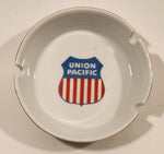 Vintage Union Pacific Railroad White Porcelain Ashtray