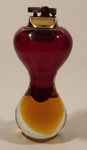 Vintage Minxie Murano Hour Glass Shaped Blood Red and Yellow Art Glass Table Lighter