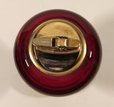 Vintage Minxie Murano Hour Glass Shaped Blood Red and Yellow Art Glass Table Lighter