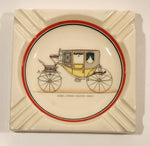 Vintage Executive Line Product Scroll Arched Caleche Coach Porcelain Ashtray