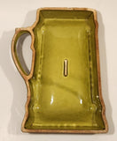 Vintage BEER Stein Mug Shaped Moss Green Ceramic Ashtray