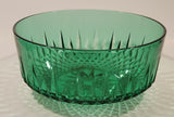 Vintage Arcoroc Wexford Starburst 9" Emerald Green Crystal Glass Bowl Made in France