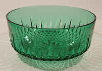 Vintage Arcoroc Wexford Starburst 9" Emerald Green Crystal Glass Bowl Made in France