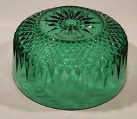 Vintage Arcoroc Wexford Starburst 9" Emerald Green Crystal Glass Bowl Made in France