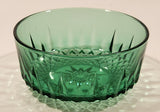 Vintage Arcoroc Wexford Starburst 4 3/4" Emerald Green Crystal Glass Bowl Made in France