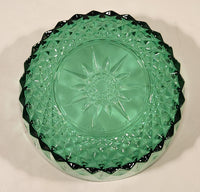 Vintage Arcoroc Wexford Starburst 4 3/4" Emerald Green Crystal Glass Bowl Made in France