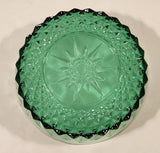 Vintage Arcoroc Wexford Starburst 4 3/4" Emerald Green Crystal Glass Bowl Made in France