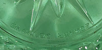 Vintage Arcoroc Wexford Starburst 4 3/4" Emerald Green Crystal Glass Bowl Made in France