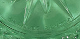 Vintage Arcoroc Wexford Starburst 4 3/4" Emerald Green Crystal Glass Bowl Made in France