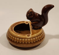 Vintage Squirrel Holding Nut Ceramic Ashtray Made in China