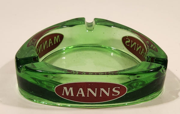 Vintage Regicore Nazeing Manns Beer Green Glass Ashtray