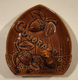 Vintage Colorado Squirrel Brown Ceramic Ashtray Nut Dish