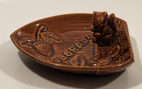 Vintage Colorado Squirrel Brown Ceramic Ashtray Nut Dish