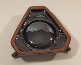 Vintage Triangular Three Elephants Brown Ceramic Ashtray Made in Japan