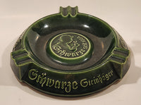 Vintage Friedrich Schwarze Seit 1664 Steinlager Swarte Brand Beer Green Ceramic Ashtray